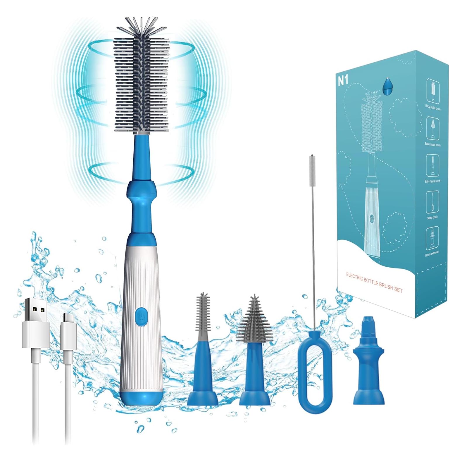 Cepillo Eléctrico para Botellas Camelcell, 1500mAh, Azul