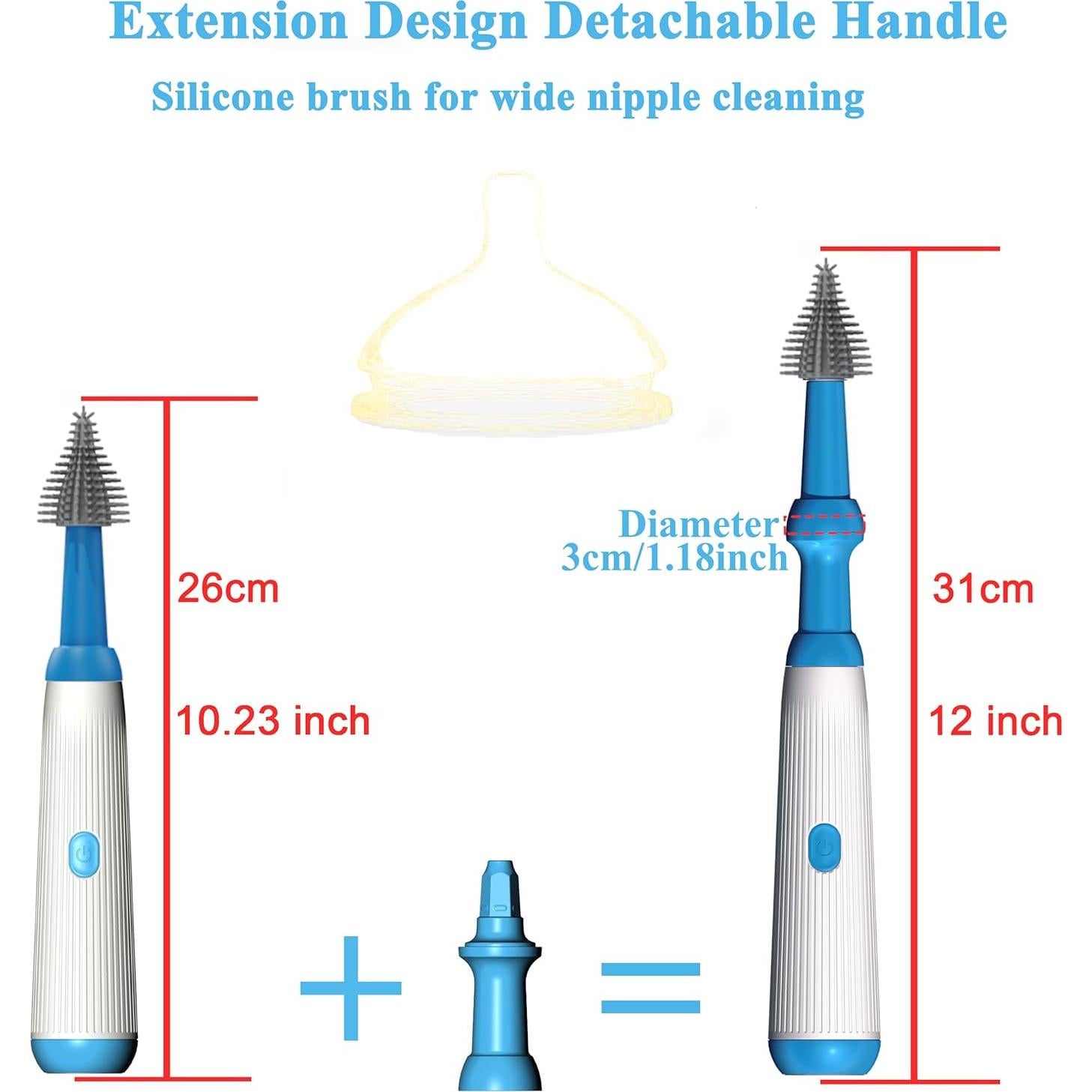 Cepillo Eléctrico para Botellas Camelcell, 1500mAh, Azul