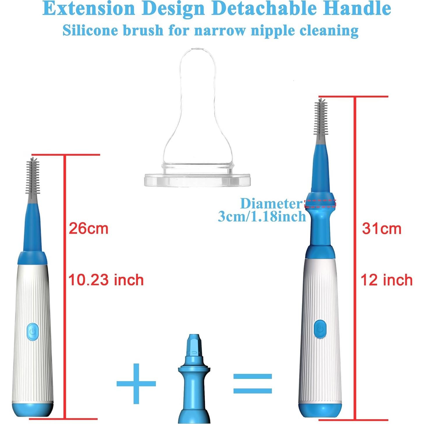 Cepillo Eléctrico para Botellas Camelcell, 1500mAh, Azul