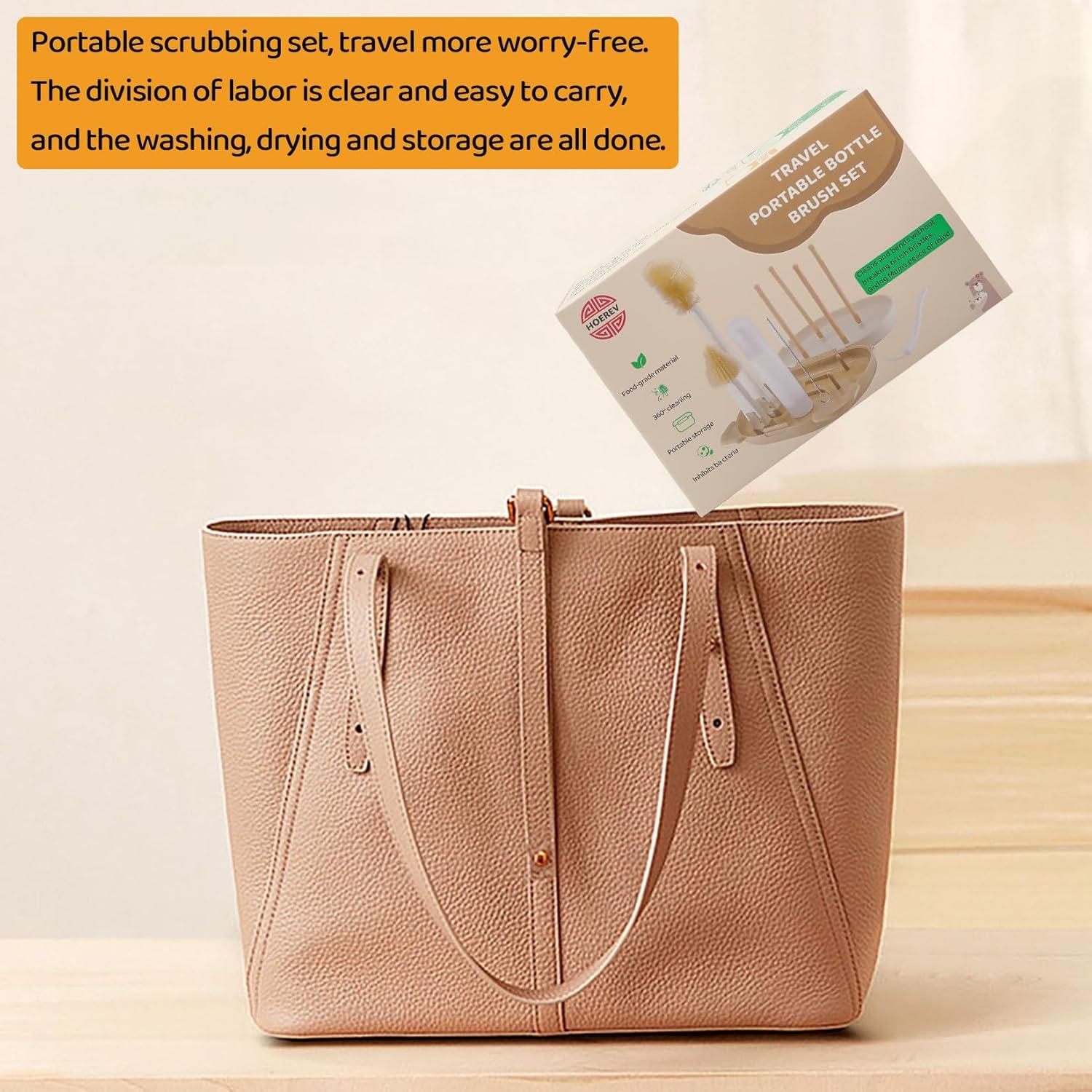 Conjunto de cepillos de silicona Hoerev para biberones y tetinas