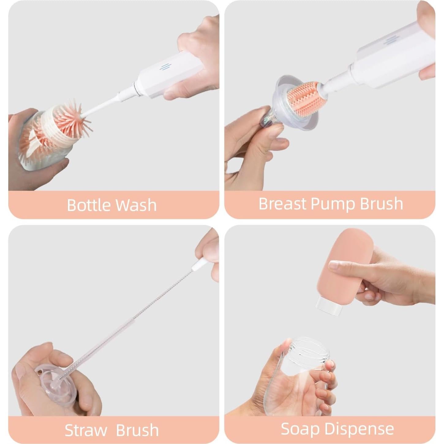 Limpiador Eléctrico de Biberones COZILO 8 en 1 Rosa