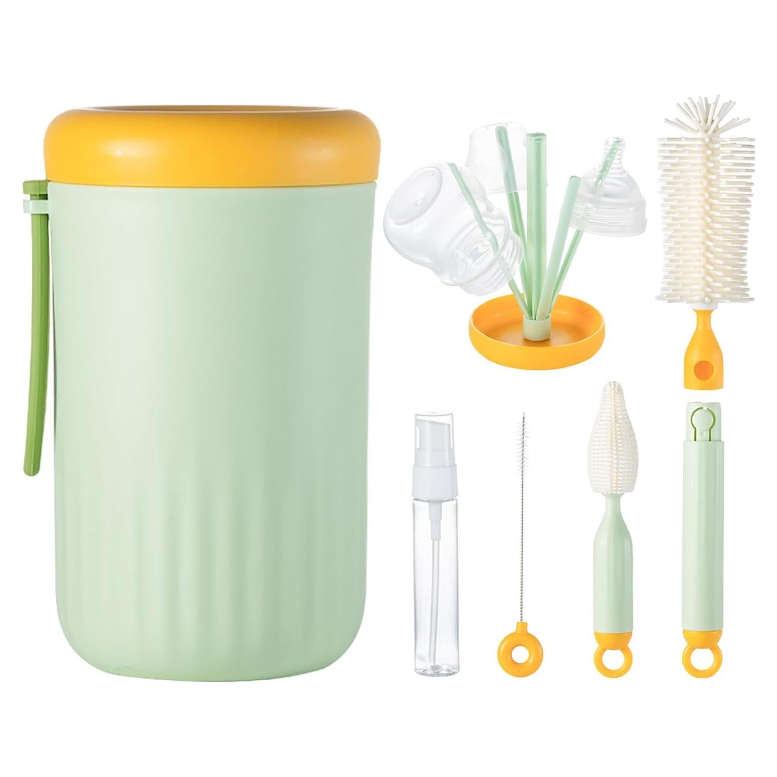 Kit de Limpieza de Botellas 6 en 1 Ariseno Verde
