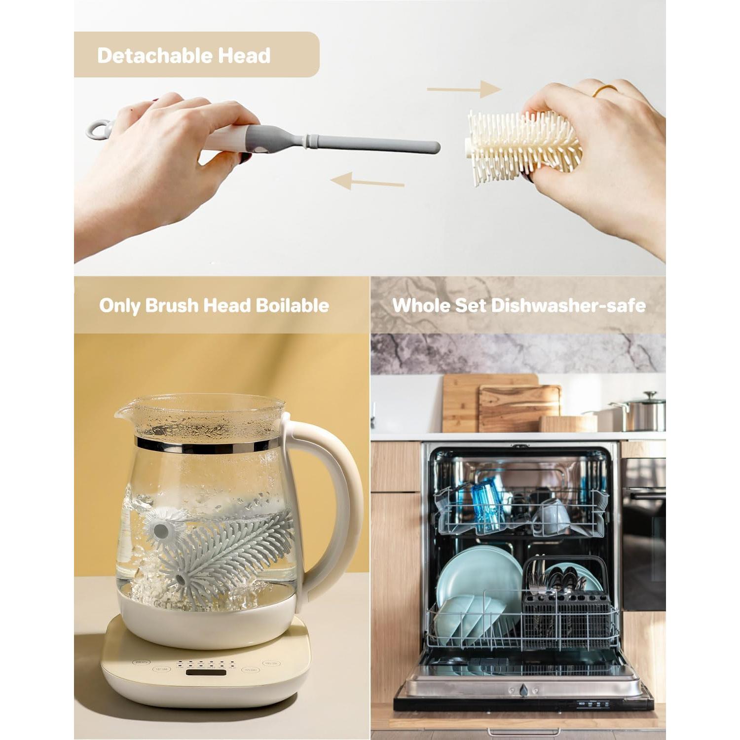 Kit de Limpieza de Botellas 6 en 1 Ariseno Verde