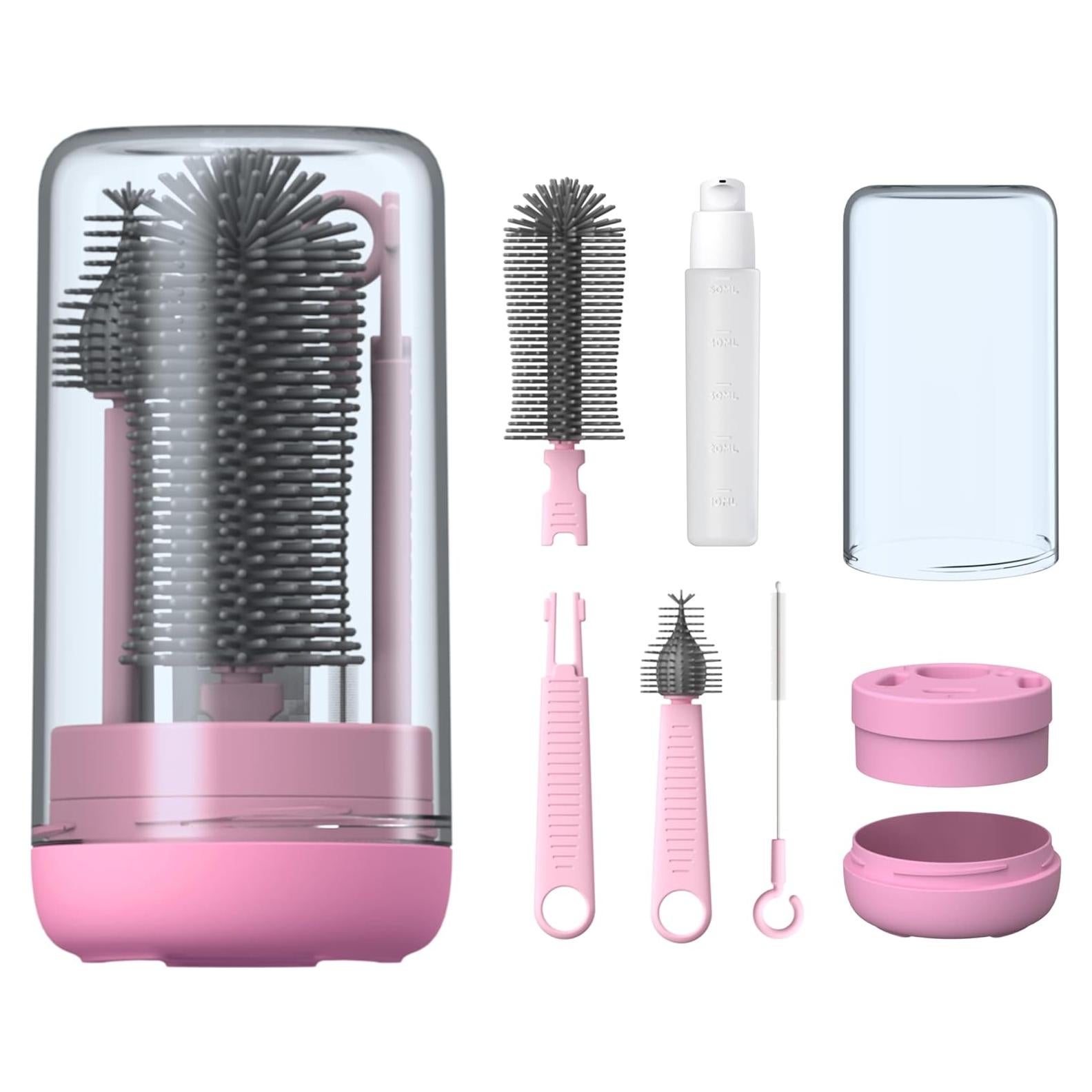 Kit de Limpieza de Biberones YOTIME Rosa 6 en 1