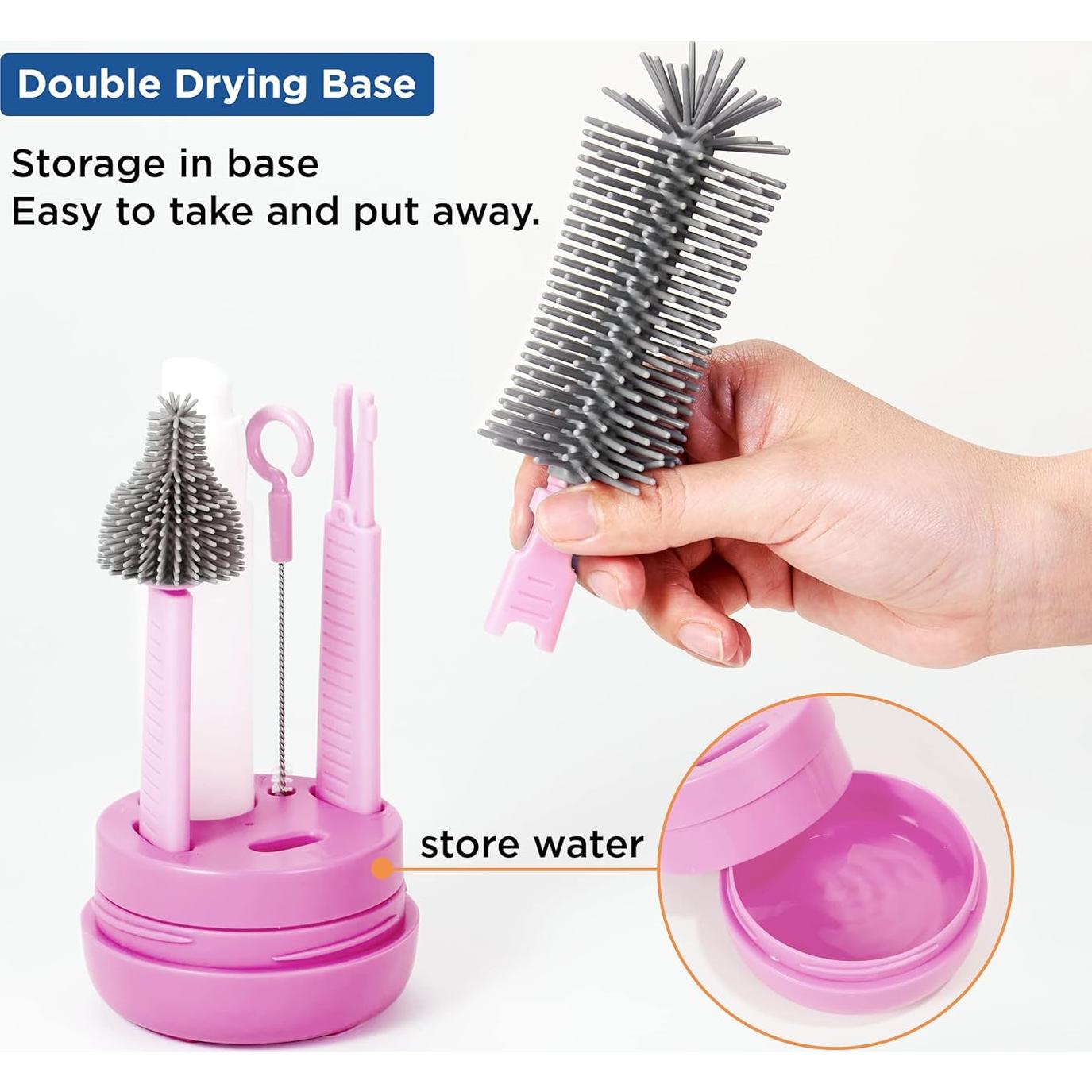 Kit de Limpieza de Biberones YOTIME Rosa 6 en 1