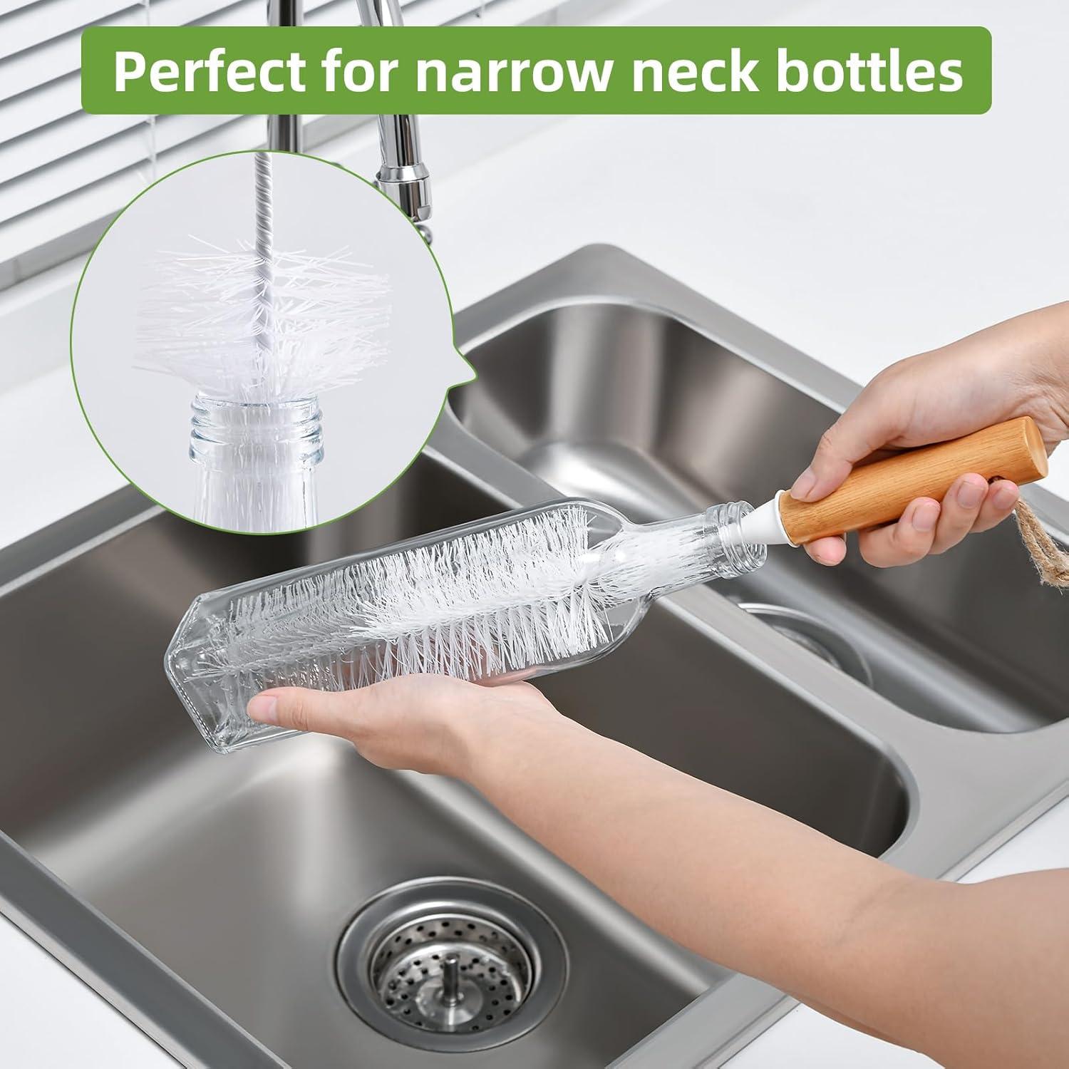 Set de Cepillos para Botellas SUBEKYU 5P - Nylon y Madera