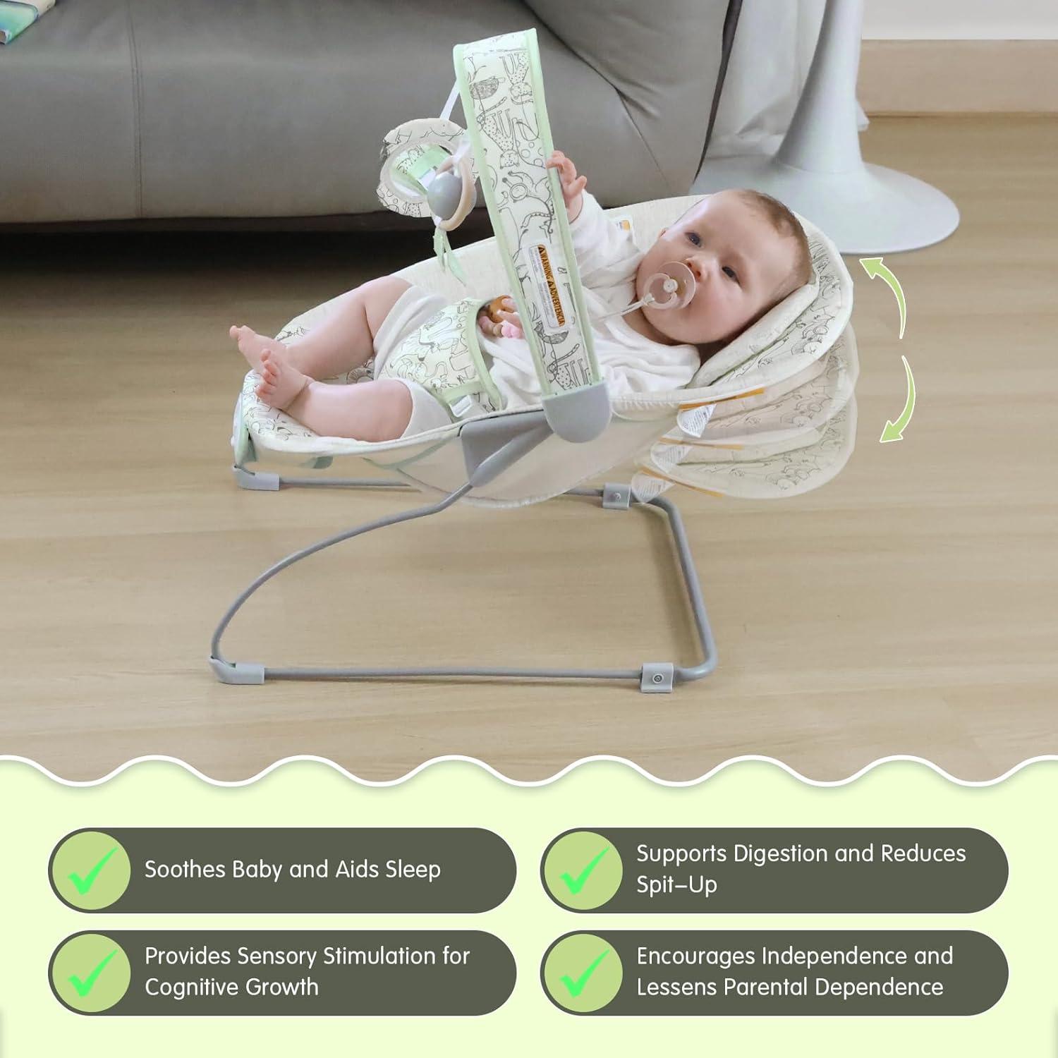 Mecedora Plegable para Bebés BR2404 - 8 Melodías y Vibración