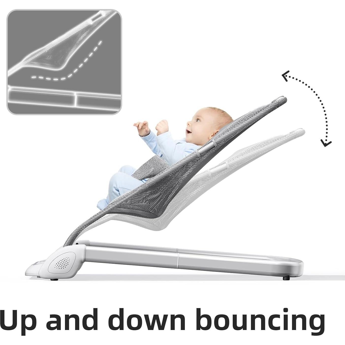 Silla de Rebotar Derson para Bebés 0-6 Meses Plegable con Música