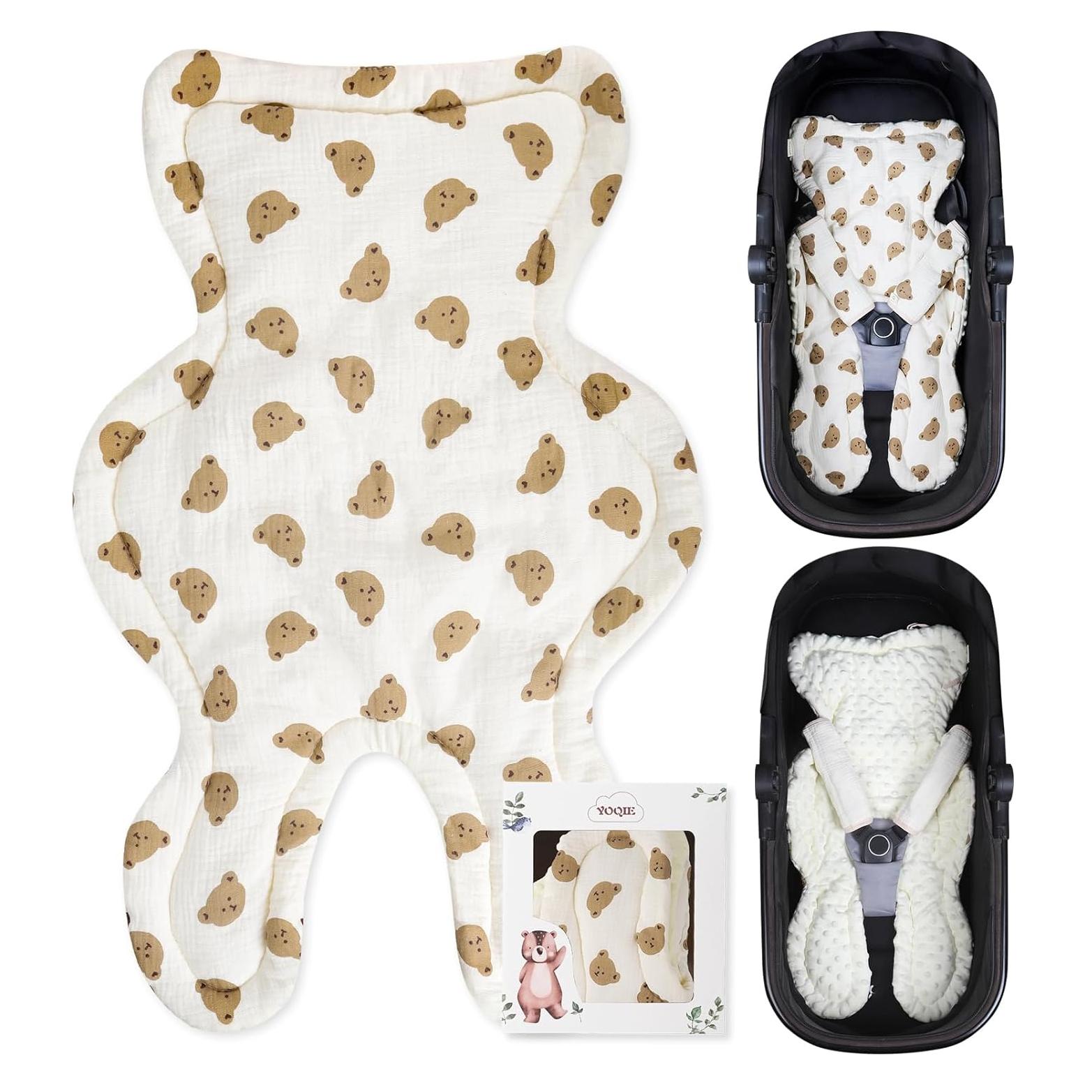 Funda Cojín 2 en 1 para Asiento de Coche Bebé Osos