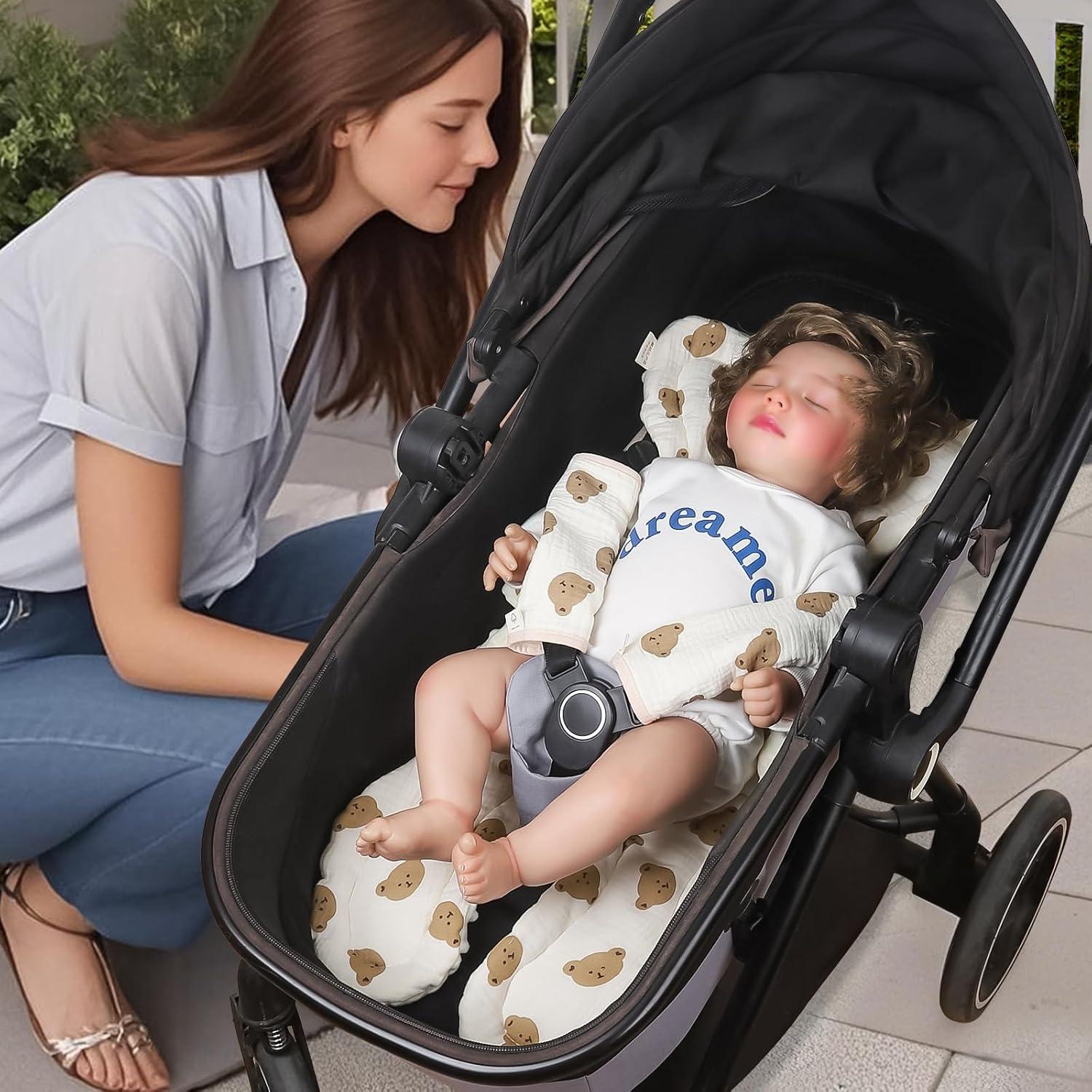 Funda Cojín 2 en 1 para Asiento de Coche Bebé Osos