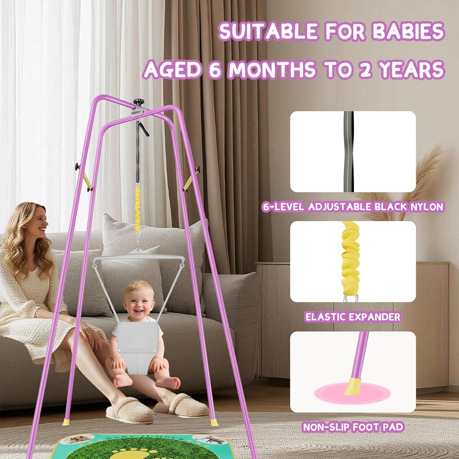 Saltador para Bebés EL&IT·Wings Púrpura Ajustable 6-24 Meses