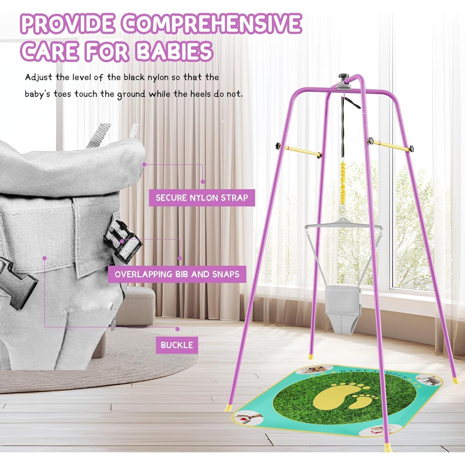 Saltador para Bebés EL&IT·Wings Púrpura Ajustable 6-24 Meses