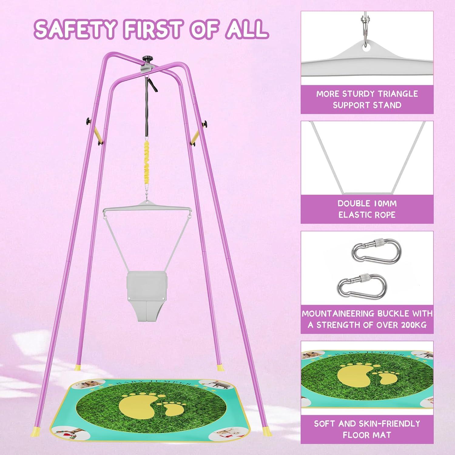 Saltador para Bebés EL&IT·Wings Púrpura Ajustable 6-24 Meses