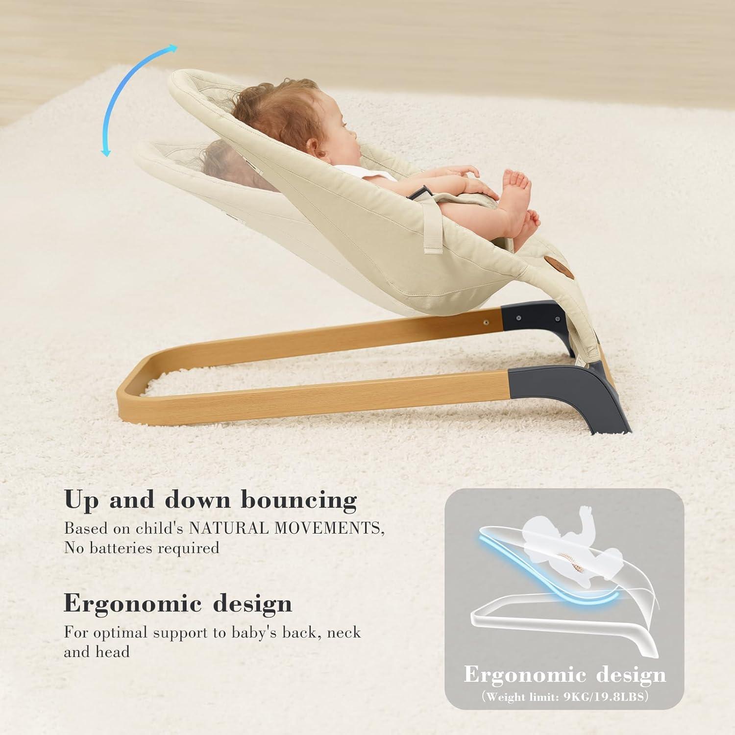 Rebotador y Columpio para Bebés Angelbliss con Detección de Llanto