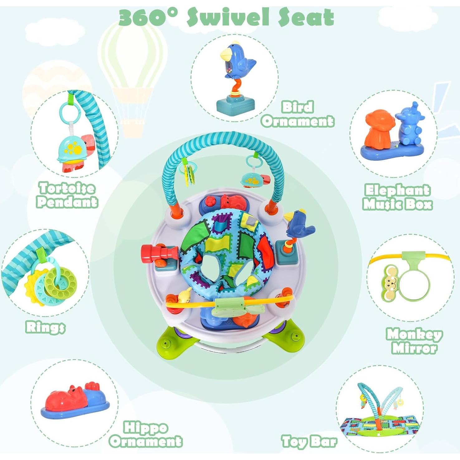 HONEY JOY Centro de Actividades 4 en 1 para Bebés Verde