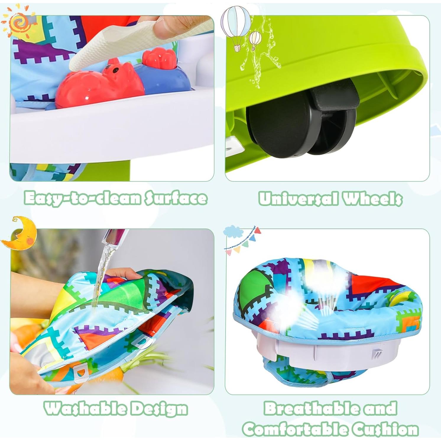 HONEY JOY Centro de Actividades 4 en 1 para Bebés Verde