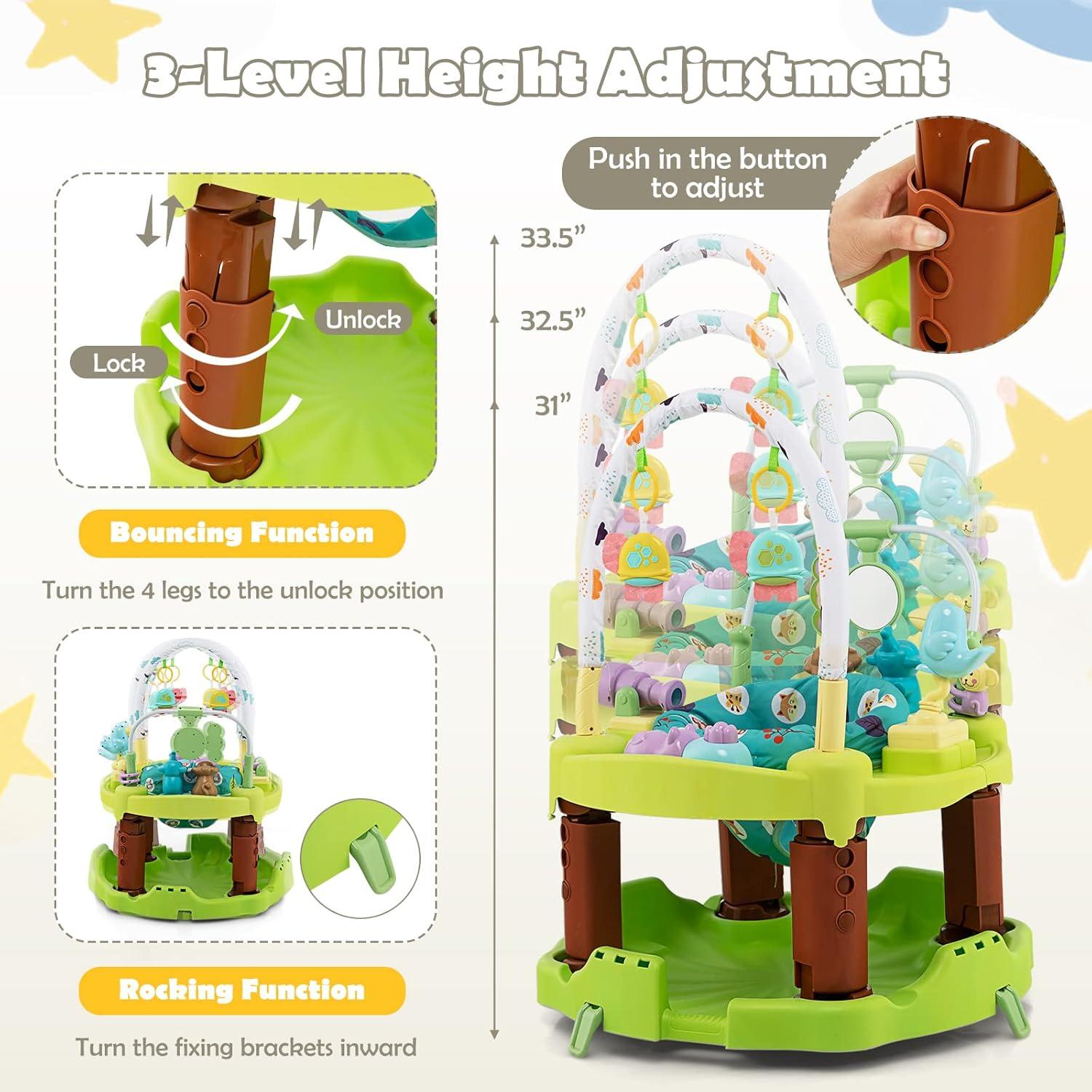 Centro de Actividades 3 en 1 HOMGX para Bebés Verde