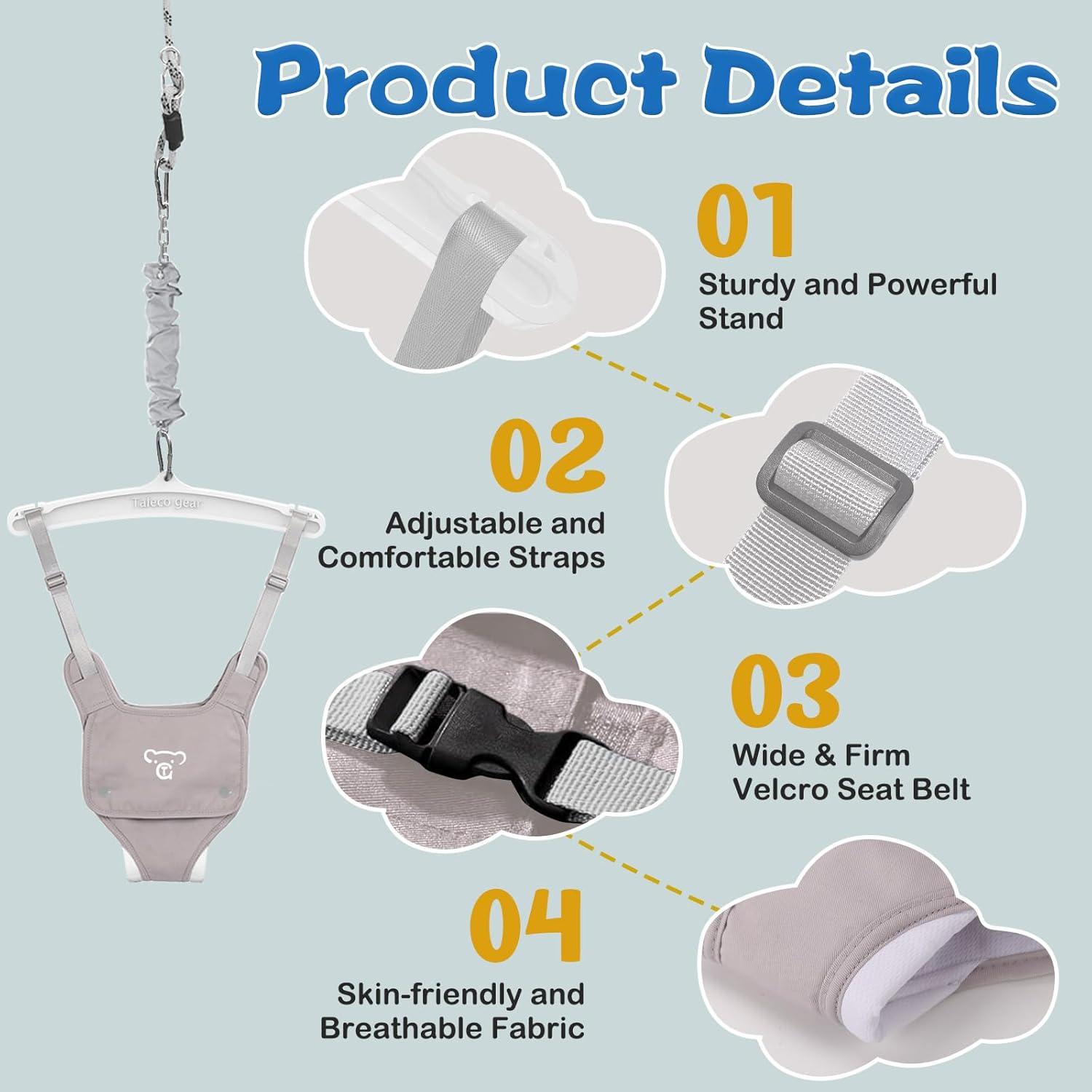 Saltador de puerta para bebés G TALECO GEAR con alfombra suave