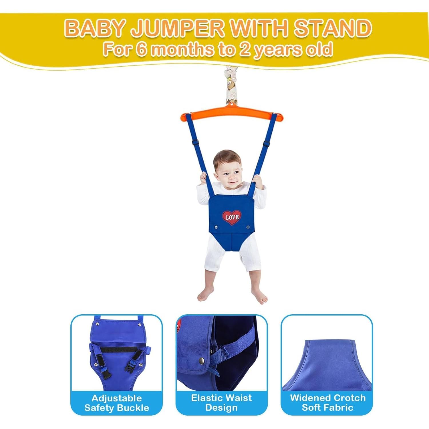 Saltarín para Bebé Qiqidog con Soporte Ajustable 127cm