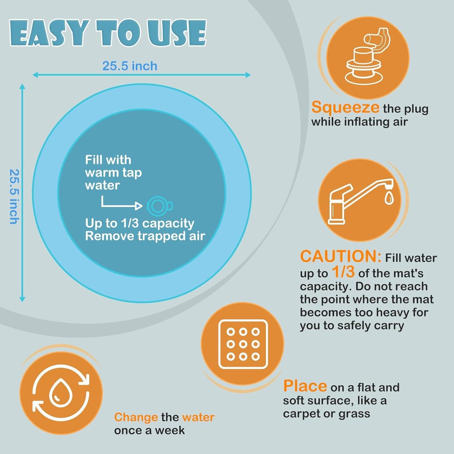 Saltarín para Bebés Ajustable con Alfombra de Agua - Gris