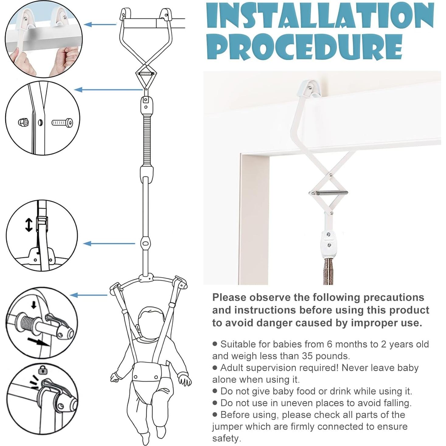 Saltarín para Bebés Ajustable con Alfombra de Agua - Gris