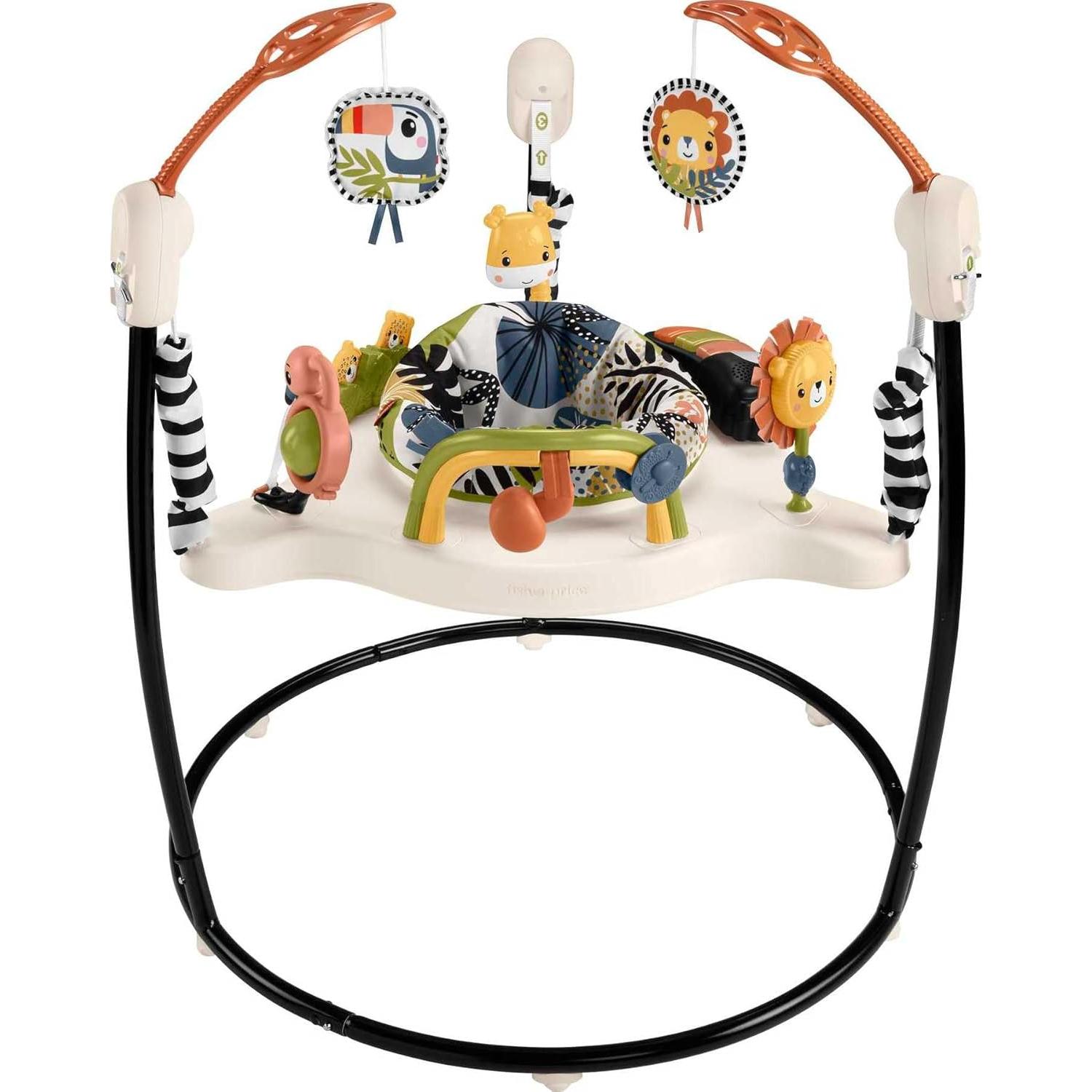 Jumperoo Palm Paradise Fisher-Price con música y silla portátil
