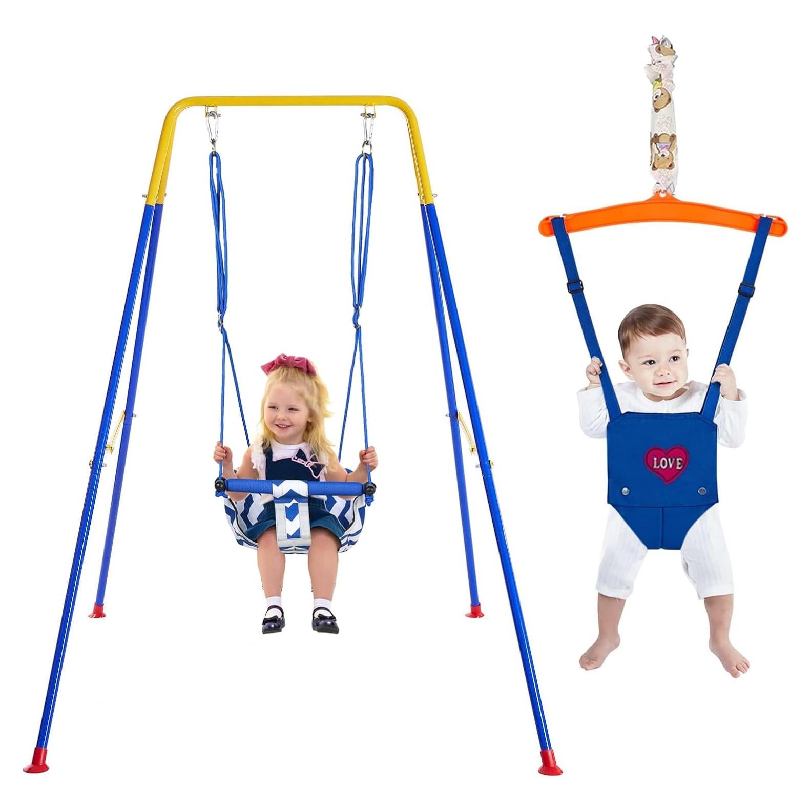 Columpio y Saltador 3 en 1 Qiqidog para Bebés - Seguridad y Diversión