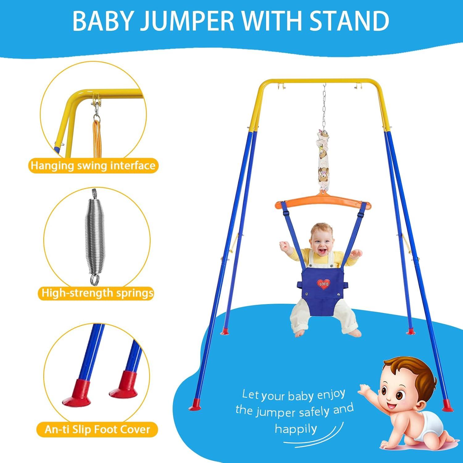 Columpio y Saltador 3 en 1 Qiqidog para Bebés - Seguridad y Diversión