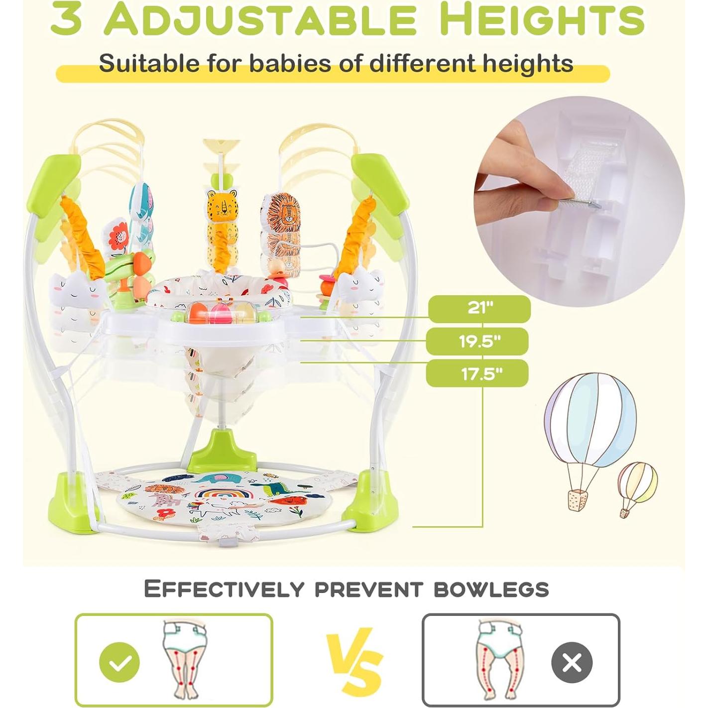 Saltador para Bebés BABY JOY con Música y Asiento Giratorio 360°