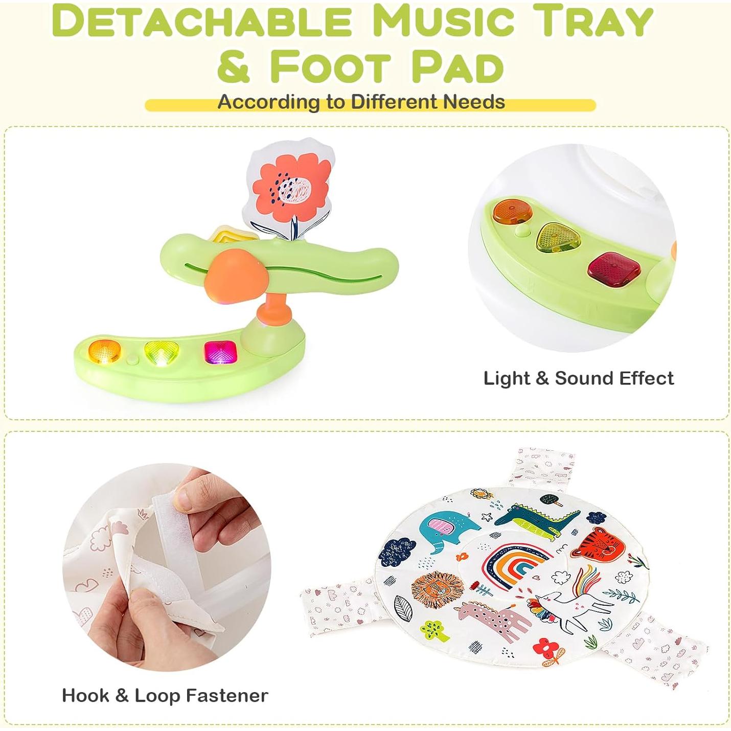 Saltador para Bebés BABY JOY con Música y Asiento Giratorio 360°