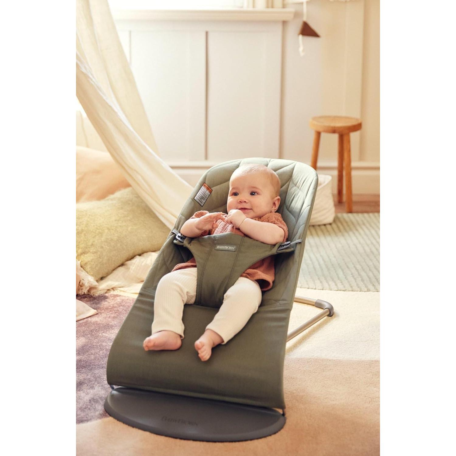 Silla de Rebotar Ajustable BabyBjörn Bouncer Bliss Verde