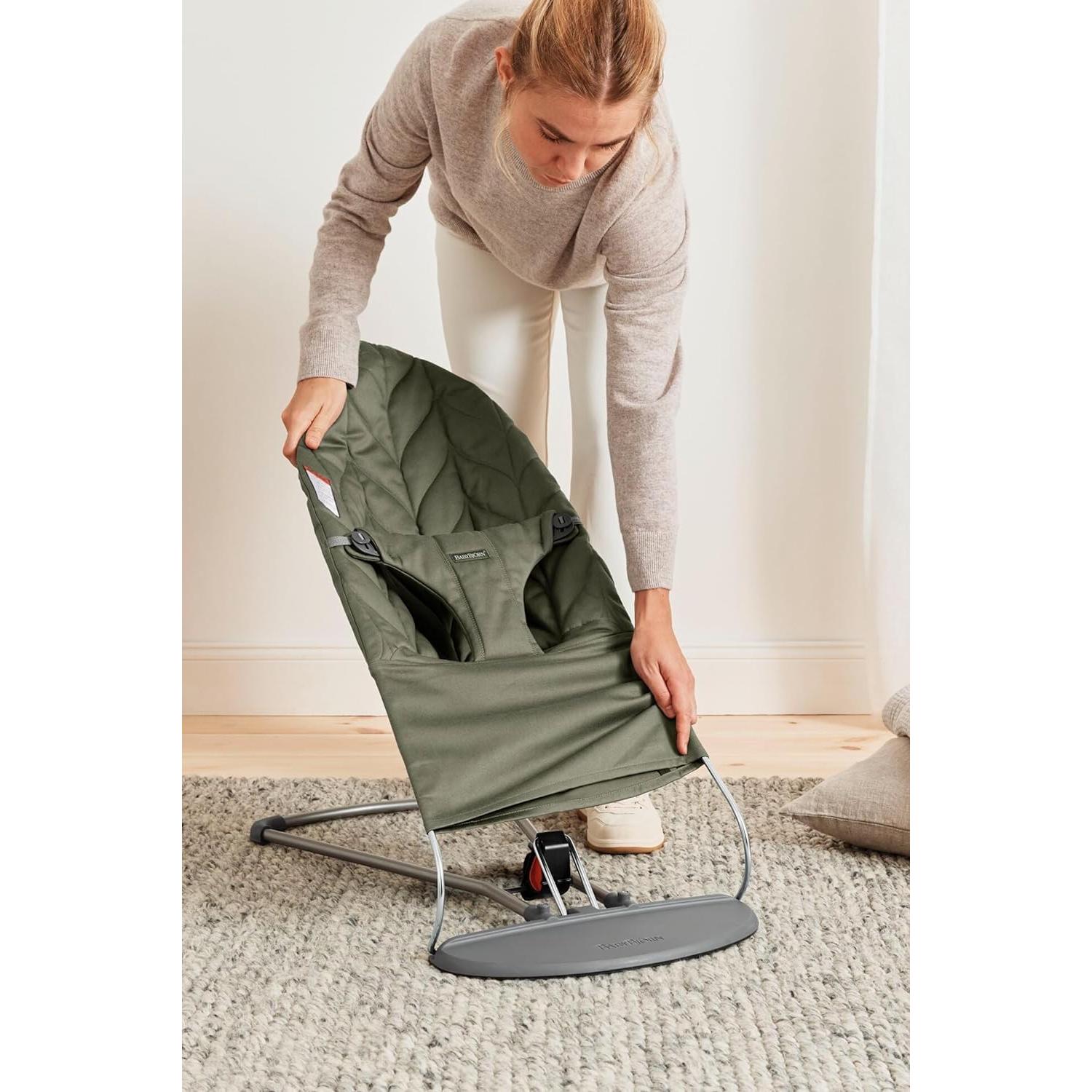 Silla de Rebotar Ajustable BabyBjörn Bouncer Bliss Verde
