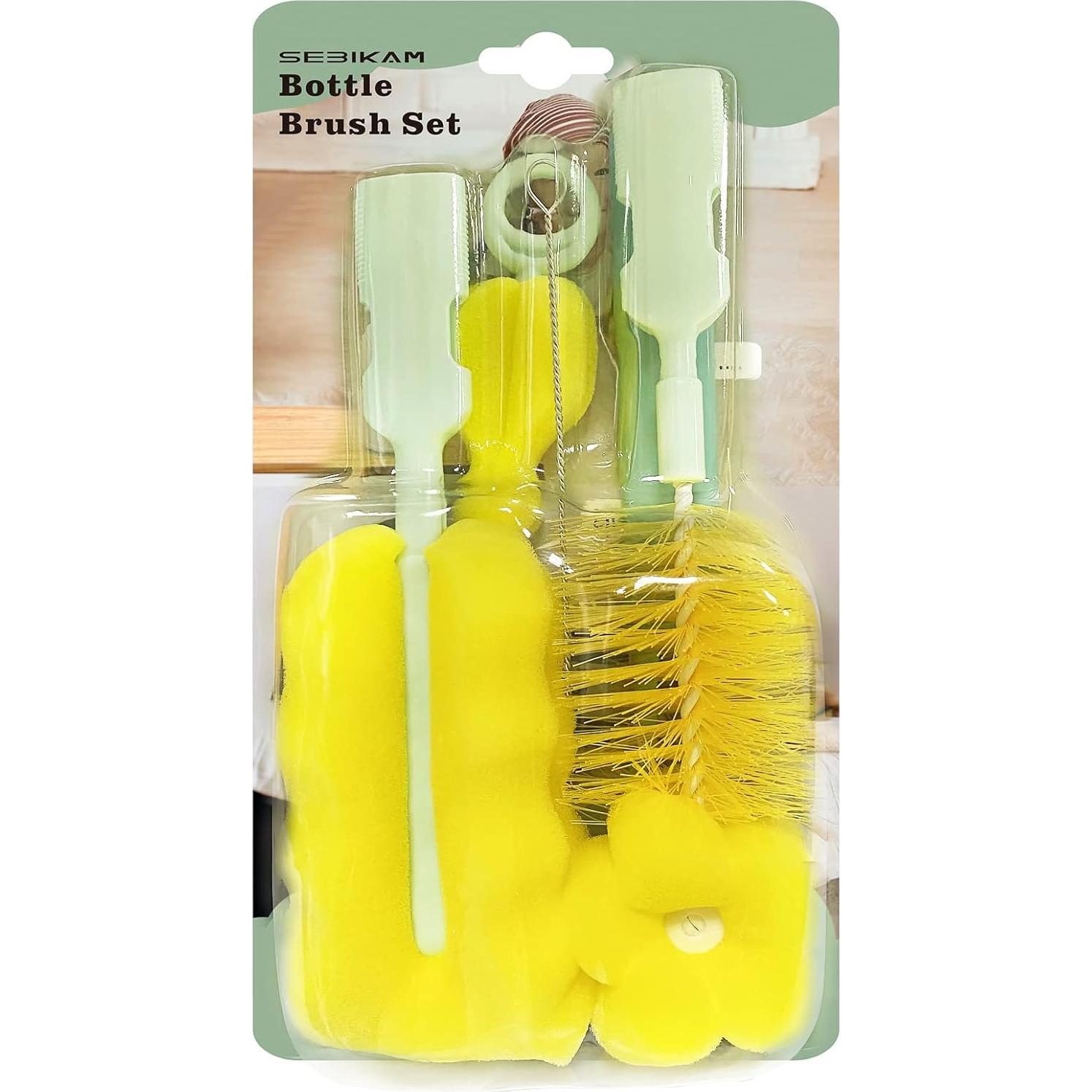 Juego de Cepillos para Biberones SEBIKAM 4-en-1 Verde