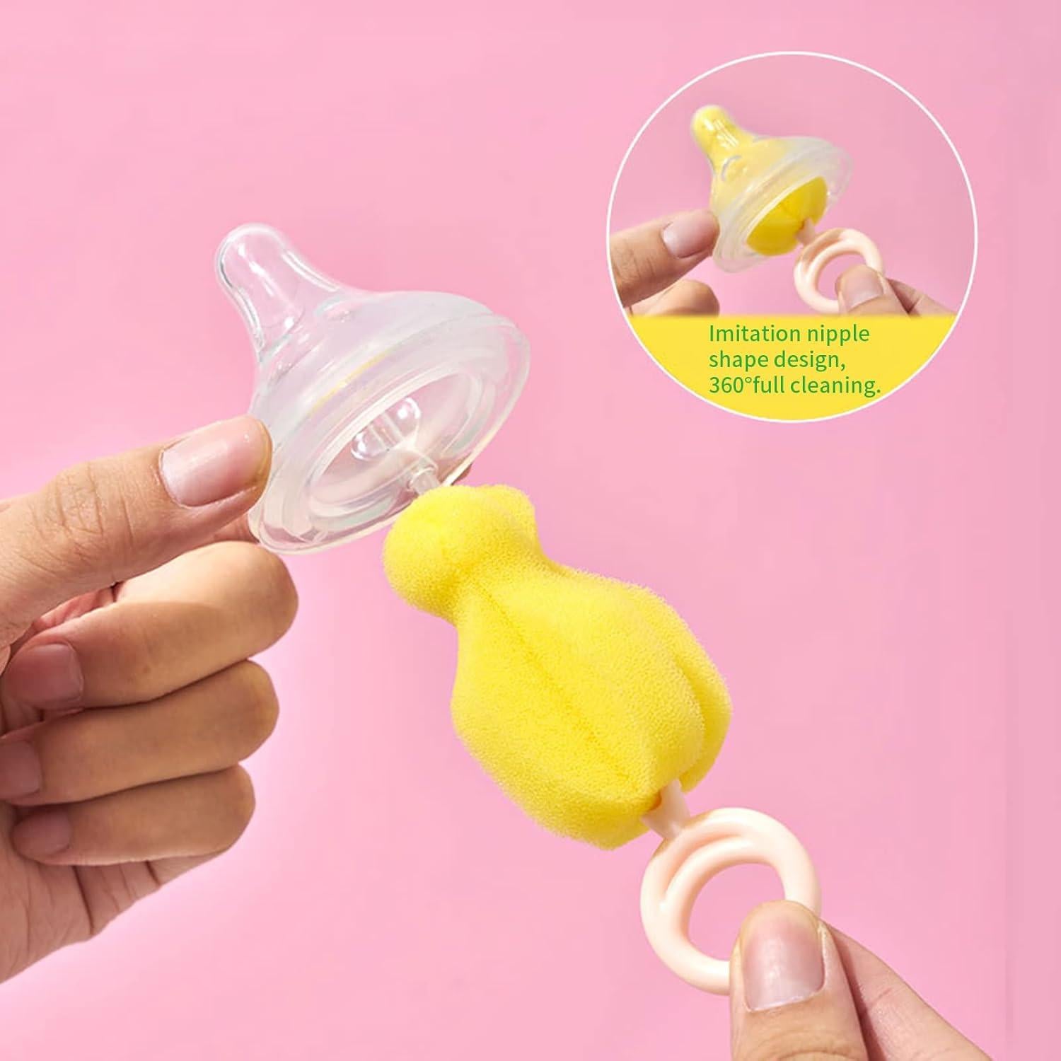 Juego de Cepillos para Biberones SEBIKAM 4-en-1 Verde