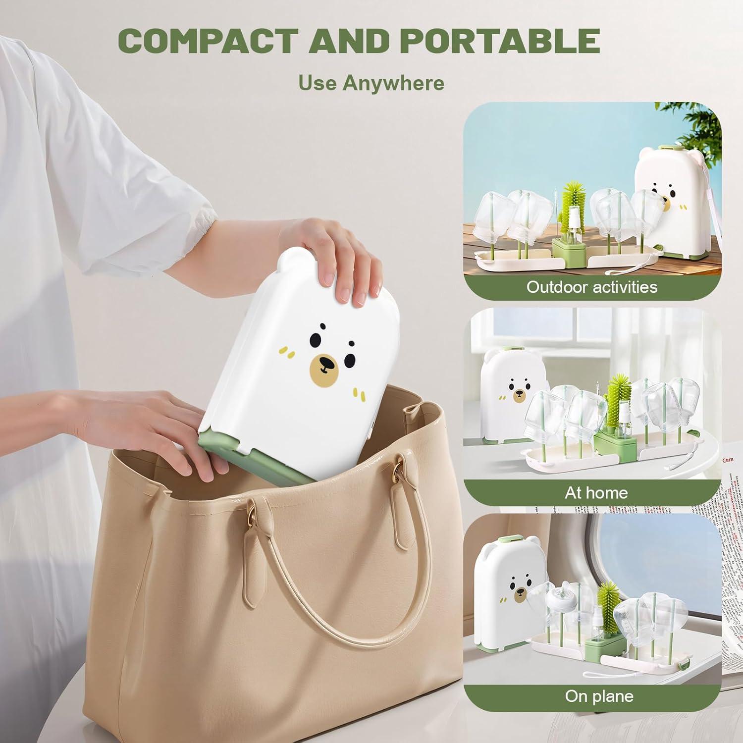 Juego de limpieza para biberones Hranio 6 en 1 portátil