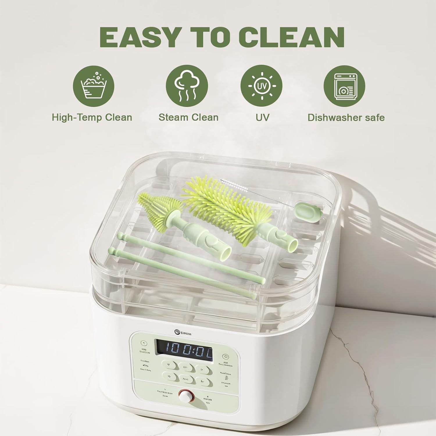 Juego de limpieza para biberones Hranio 6 en 1 portátil