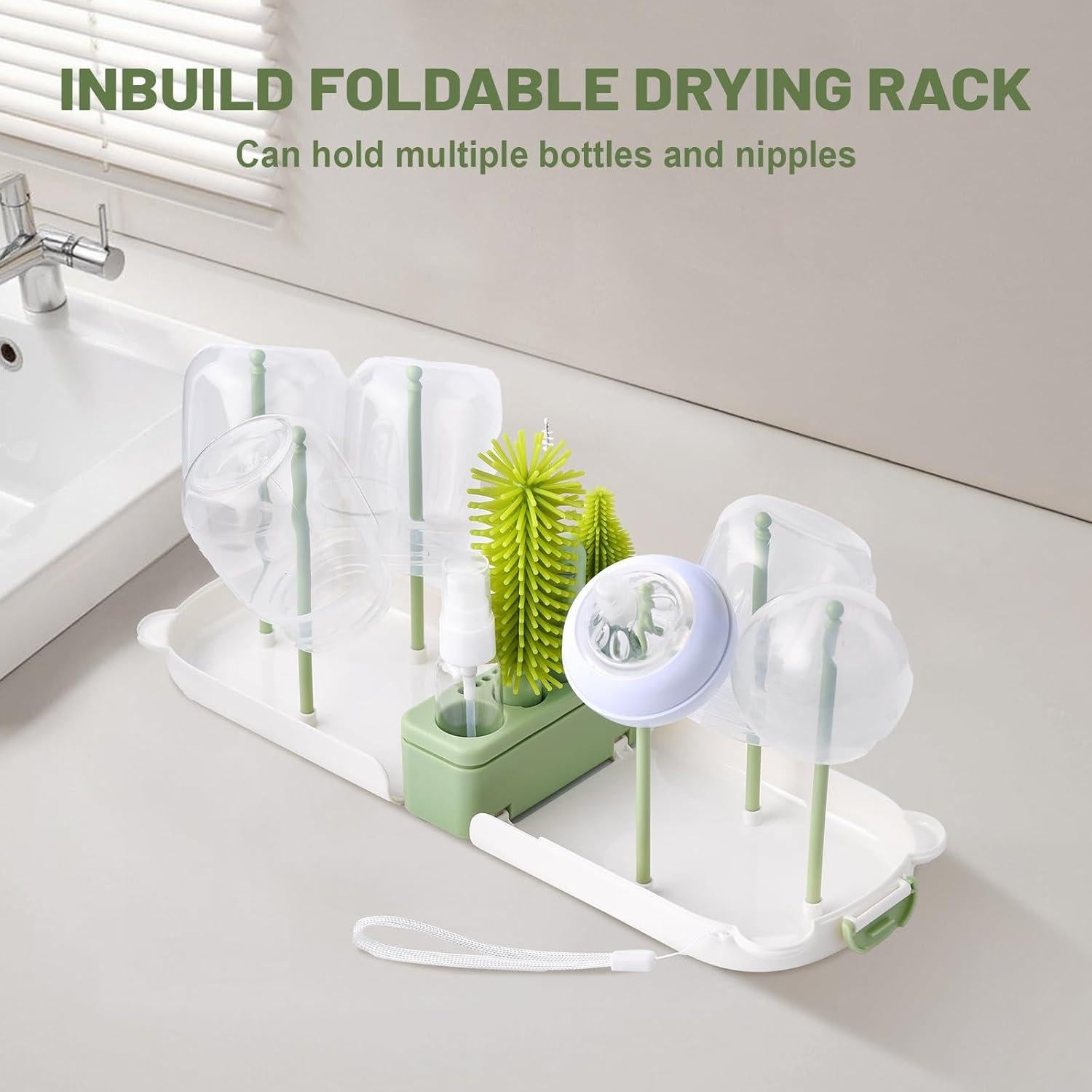 Juego de limpieza para biberones Hranio 6 en 1 portátil