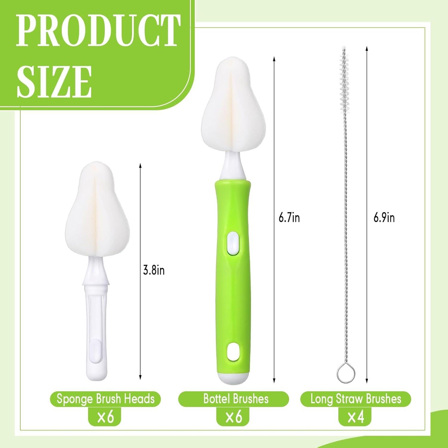 Juego de Cepillos para Biberones Willinglong 22 Pcs - 12 Cabezas