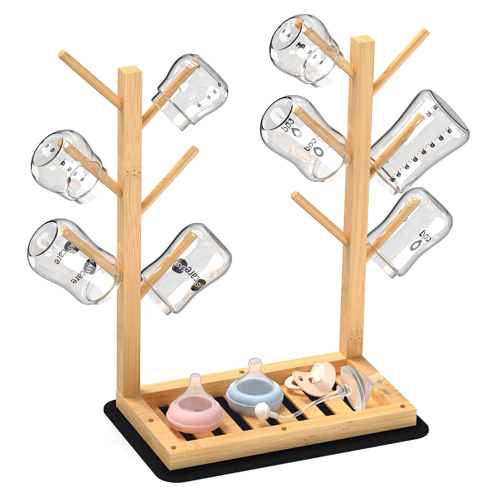 Soporte Secado Biberones Alytree Bambú Natural 12 Biberones