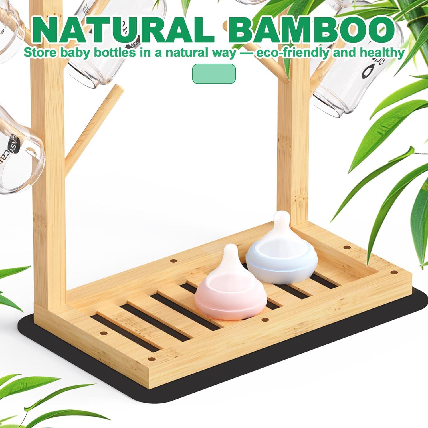 Soporte Secado Biberones Alytree Bambú Natural 12 Biberones