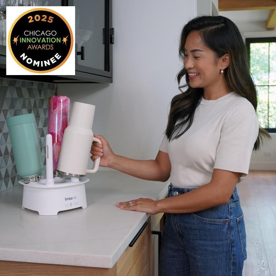 Soporte de Secado de Botellas Brisa Gris - Secado Rápido y Ecológico