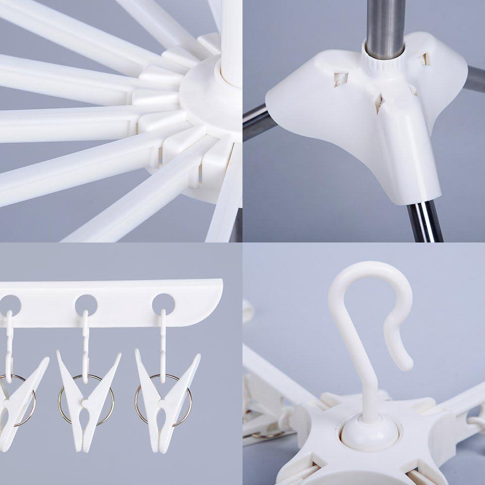 Estante Plegable para Secar Ropa BAOYOUNI 3 Niveles Marfil