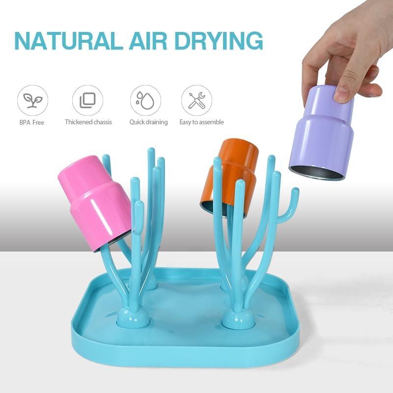 Soporte de Secado AGH para 12 Mini Vasos Verde Plegable