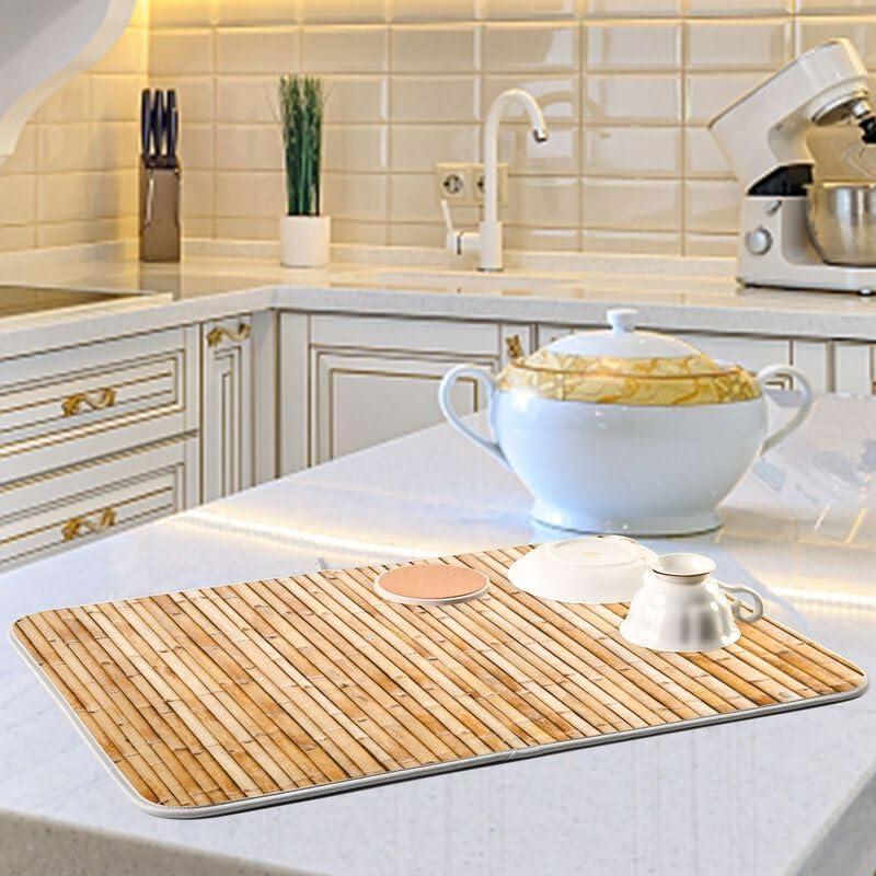 Alfombrilla de Secado QUGRL 45.7x60.9cm Absorbente Cocina