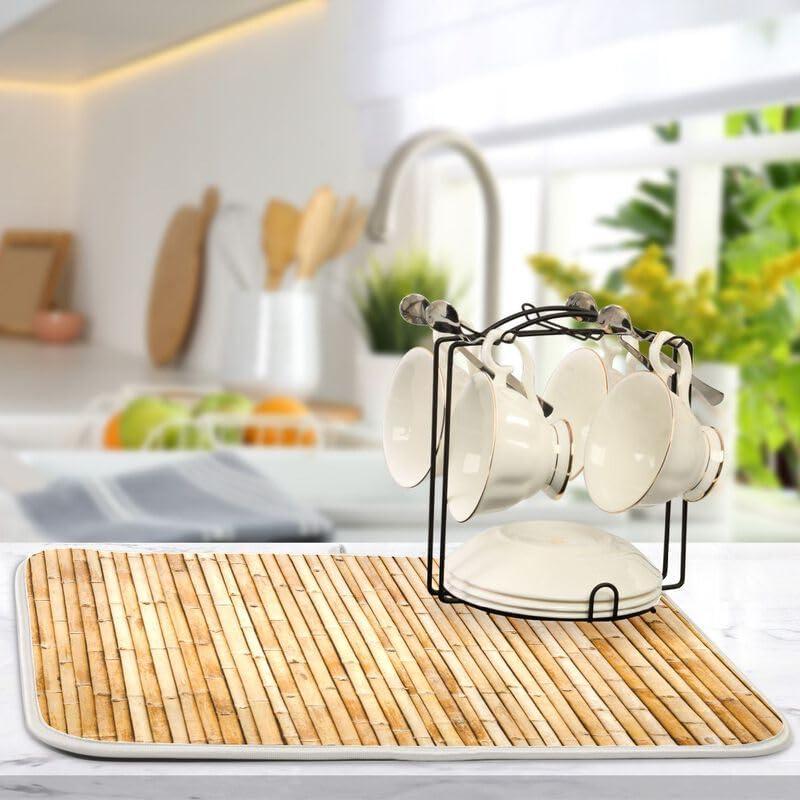 Alfombrilla de Secado QUGRL 45.7x60.9cm Absorbente Cocina