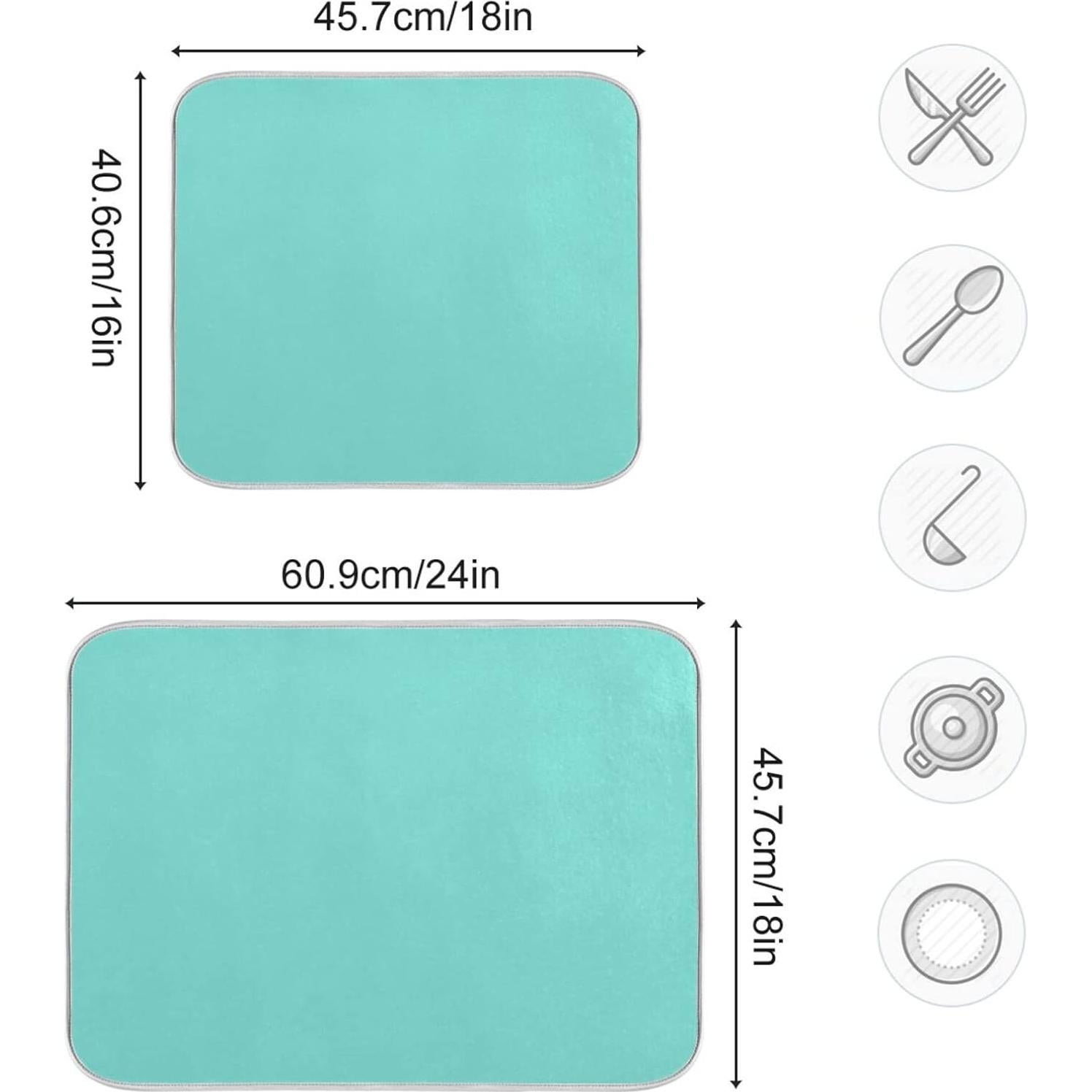 Alfombrilla de Secado de Platos Dussdil Azul Bebé 45.7x60.9 cm