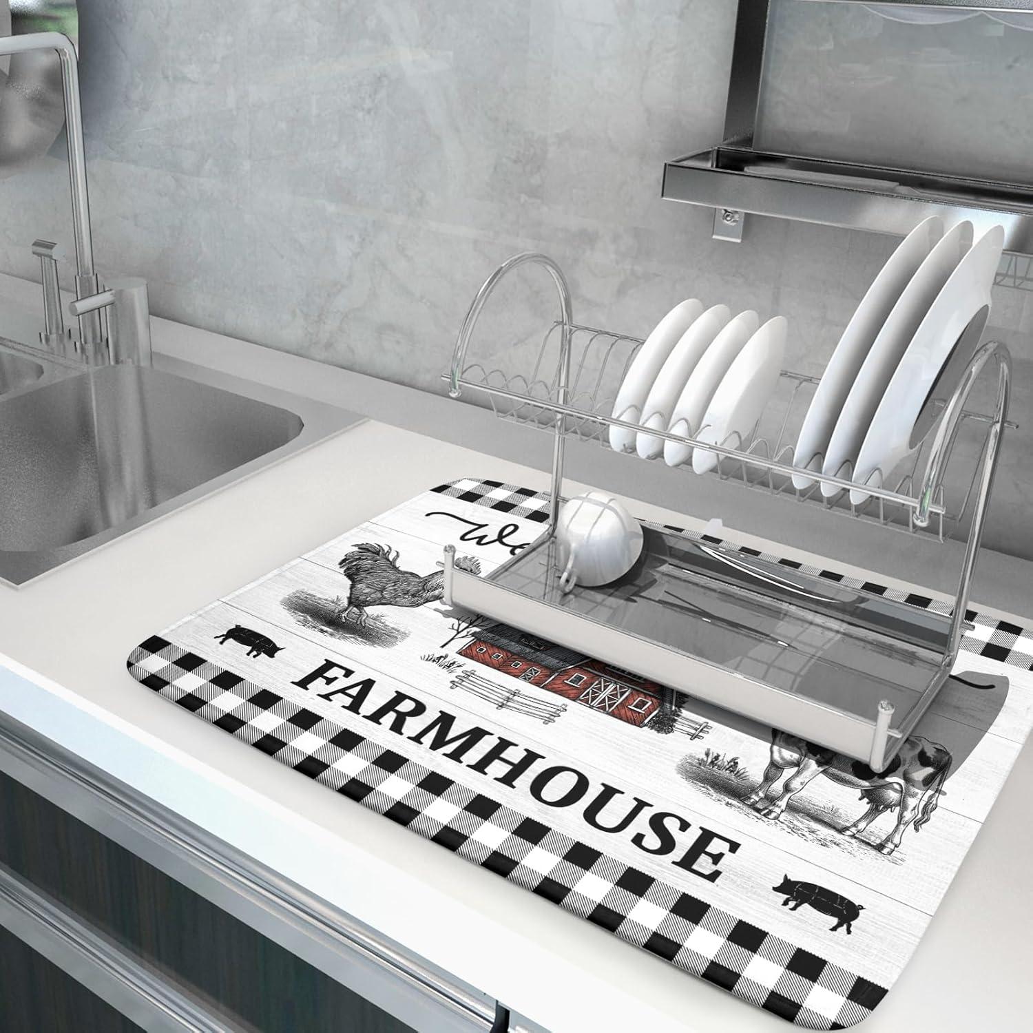 Alfombrilla de Secado de Platos Giwawa 45.72x60.96 cm Microfibra