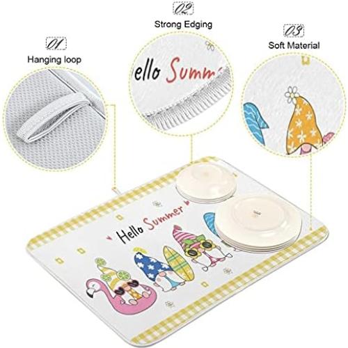 Alfombrilla de Secado QUGRL 40.6x45.7cm Absorbente Cocina