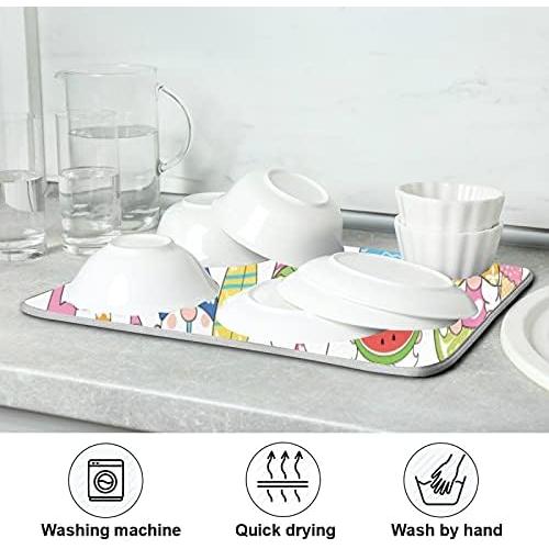 Alfombrilla de Secado QUGRL 40.6x45.7cm Absorbente Cocina