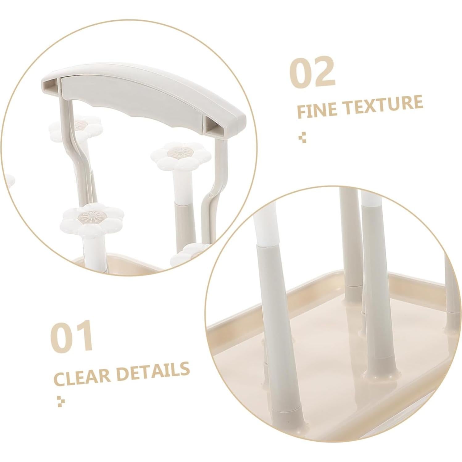 Estante de Secado de Botellas Toyvian Gris Claro 25x18cm